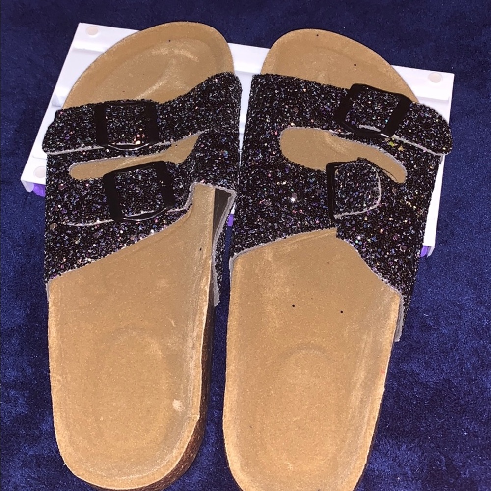 Beautiful women’s glittery sandals
